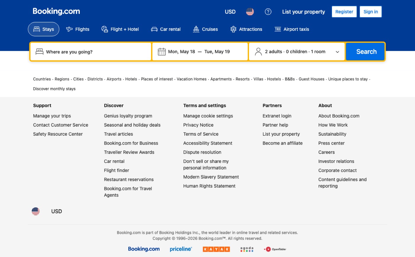 Booking.com search results in Lisbon showing a Genius price badge next to the discounted rate, visible to the guest at the moment of comparison.